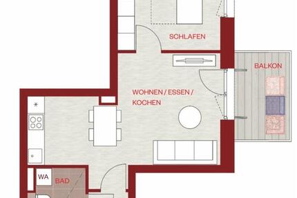 Wohnung München Messestadt Riem - 2 Zimmer, 51 m&sup2;, 1.800&euro; | Angebot:25158117