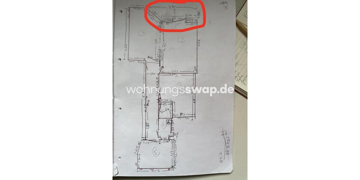 Etagenwohnung Hamburg Eimsbüttel - 3 Zimmer, 53 m&sup2;, 664&euro; | Angebot:26427492