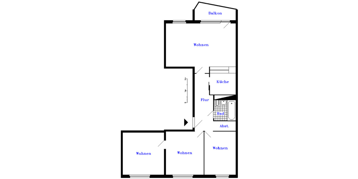 Etagenwohnung Sondershausen - 4 Zimmer, 73 m&sup2;, 433&euro; | Angebot:23991451