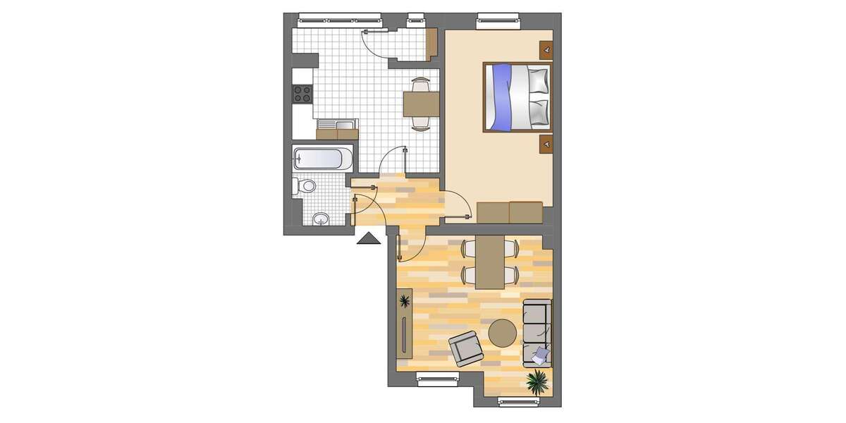 Etagenwohnung Herne Sodingen - 2.5 Zimmer, 57 m&sup2;, 429&euro; | Angebot:26995504