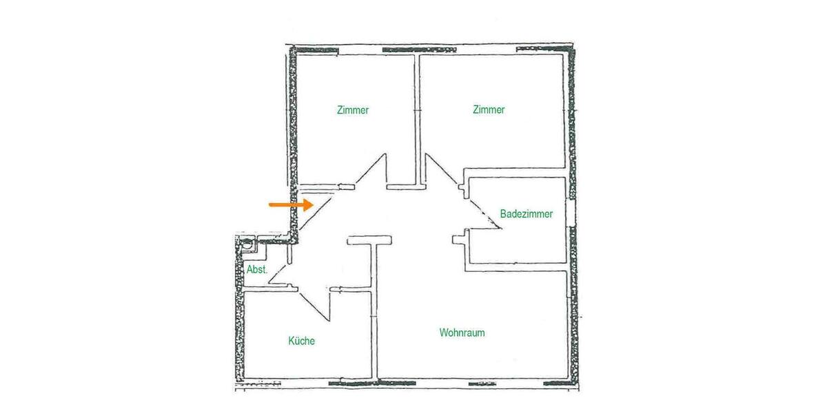 Dachgeschoßwohnung Flöha - 3 Zimmer, 62 m&sup2;, 390&euro; | Angebot:26147879