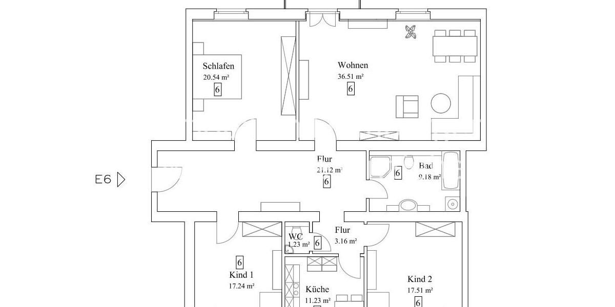 Erdgeschoßwohnung Grasleben - 4 Zimmer, 141 m&sup2;, 929&euro; | Angebot:25606950