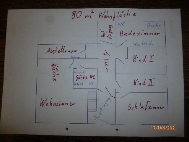 Erdgeschoßwohnung Bahrdorf - 4 Zimmer, 80 m&sup2;, 500&euro; | Angebot:26578122