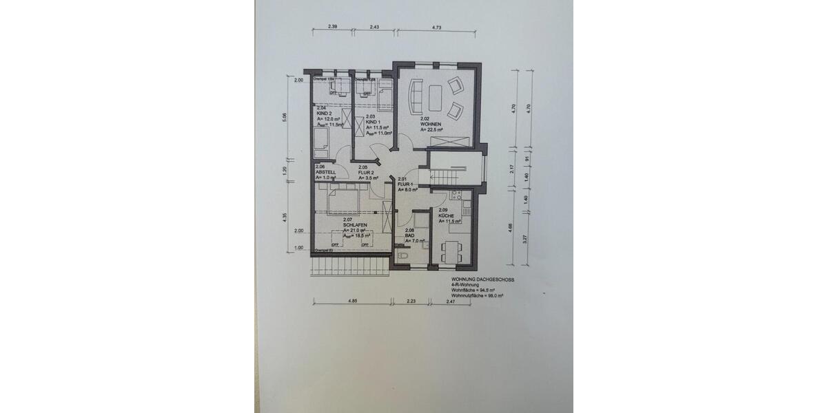 Dachgeschoßwohnung Hagenow - 4 Zimmer, 95 m&sup2;, 690&euro; | Angebot:25323715