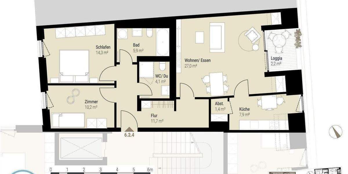 Etagenwohnung Dresden Innere Altstadt - 3 Zimmer, 84 m&sup2;, 1.483&euro; | Angebot:26117396