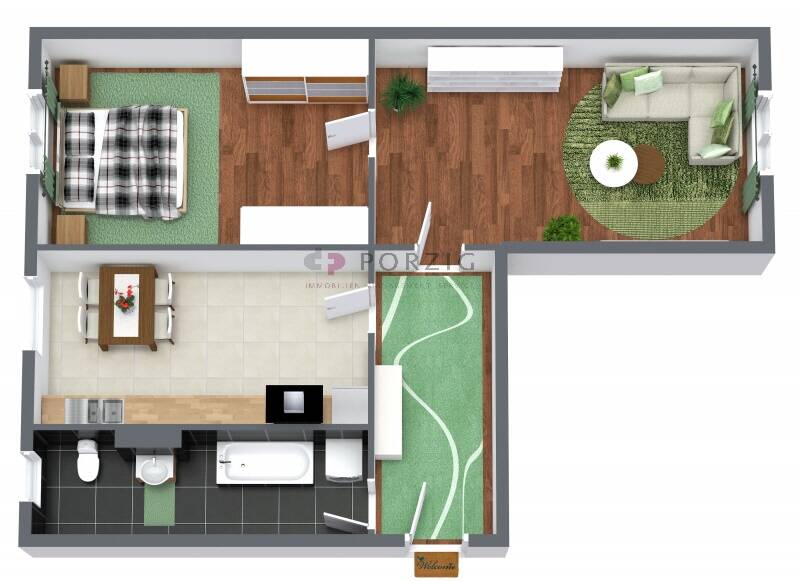 Etagenwohnung Bad Sülze - 2 Zimmer, 53 m&sup2;, 242&euro; | Angebot:26657849