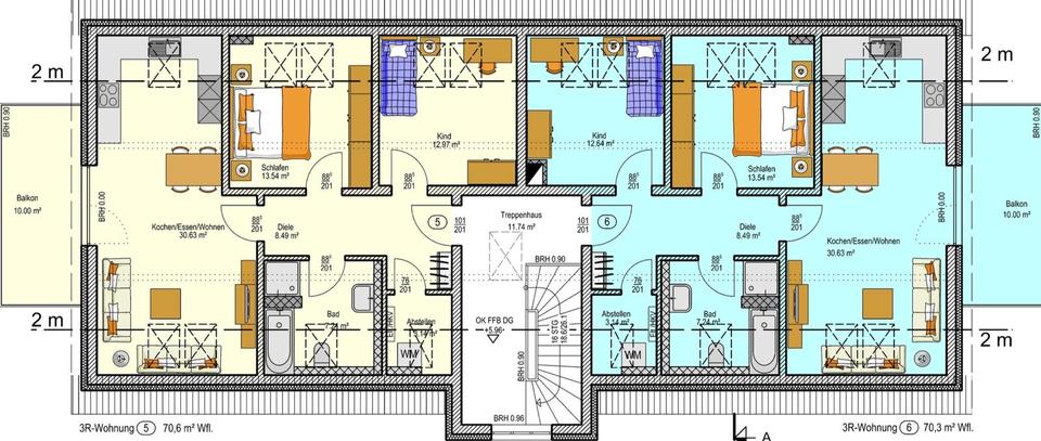 Dachgeschoßwohnung Ebersbach - 3 Zimmer, 80 m&sup2;, 675&euro; | Angebot:26562781