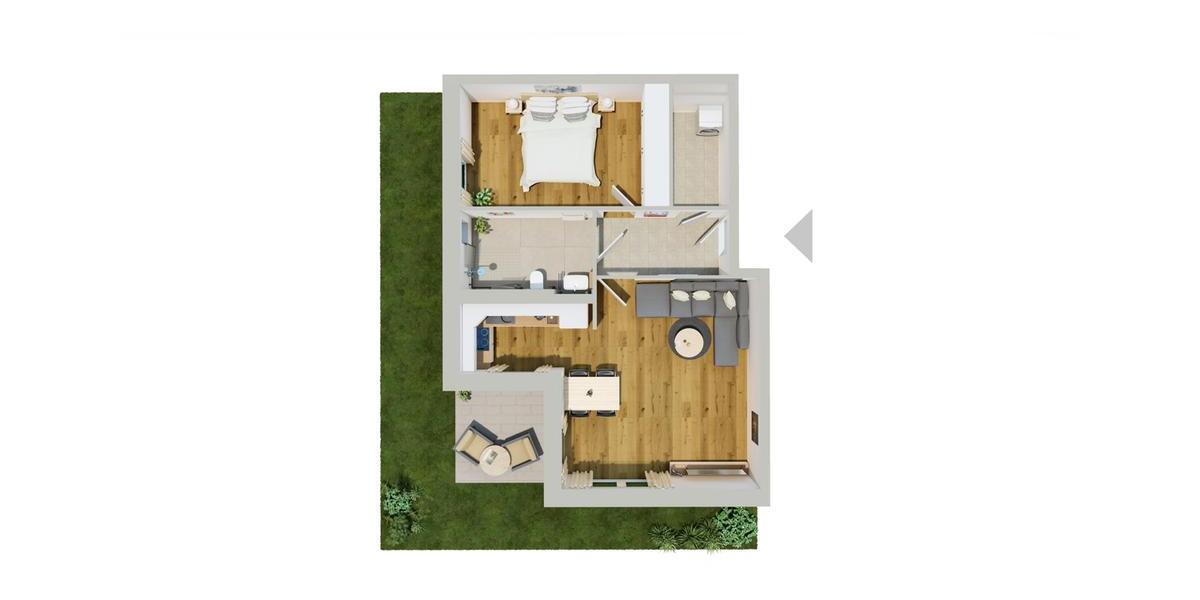 Erdgeschoßwohnung Deggendorf - 2 Zimmer, 64 m&sup2;, 890&euro; | Angebot:25856311