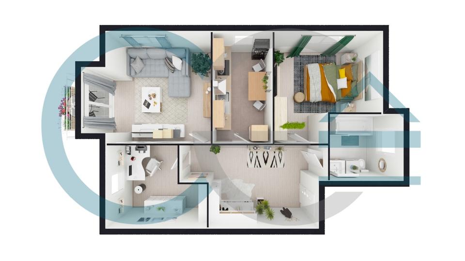 Dachgeschoßwohnung Nienburg (Weser) - 3 Zimmer, 65 m&sup2;, 560&euro; | Angebot:26312451