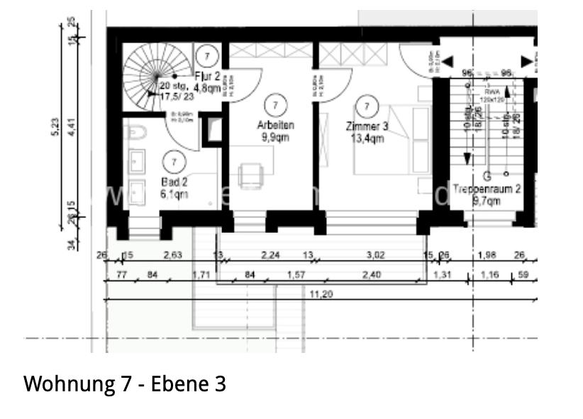 Maisonettenwohnung Halle (Saale) Am Wasserturm/Thaerviertel - 5 Zimmer, 113 m&sup2;, 1.407&euro; | Angebot:23847467