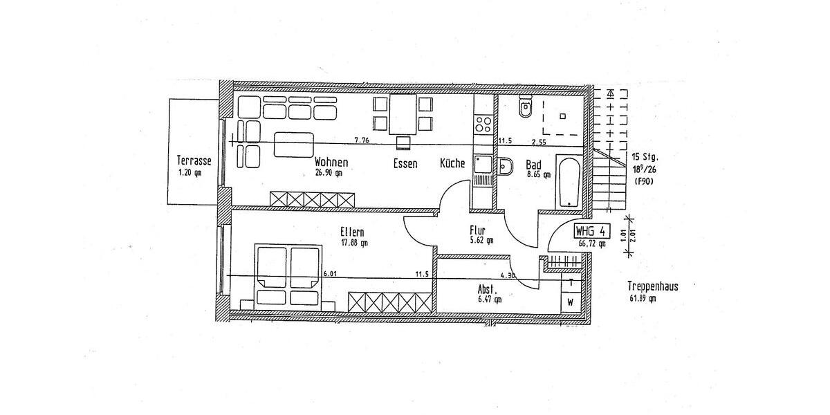 Erdgeschoßwohnung Havixbeck - 2 Zimmer, 66 m&sup2;, 394&euro; | Angebot:25882808
