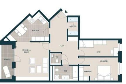 Moderne 3 Zimmer Wohnung, Loggia, Gäste WC im Herzen Regensburgs 3 zimmer