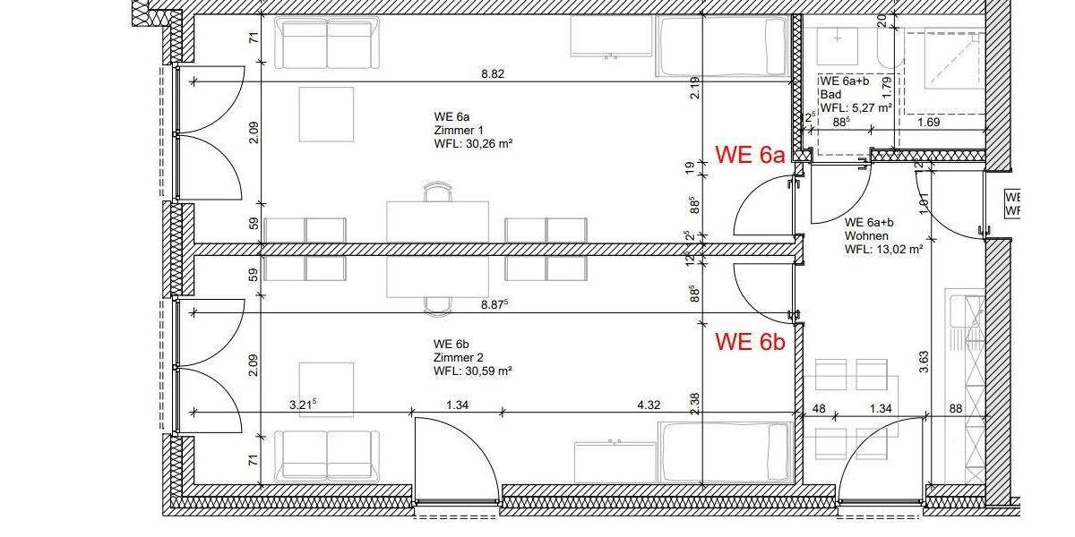 Etagenwohnung Osnabrück Innenstadt - 2 Zimmer, 79 m&sup2;, 680&euro; | Angebot:25896379