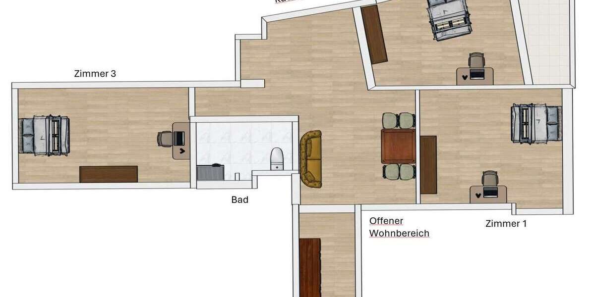 Etagenwohnung Bayern - Würzburg Würzburg - 4 Zimmer, 73 m&sup2;, 1.200&euro; | Angebot:26124843