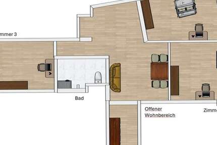 Wohnung Bayern - Würzburg Würzburg - 4 Zimmer, 73 m&sup2;, 1.200&euro; | Angebot:26124843