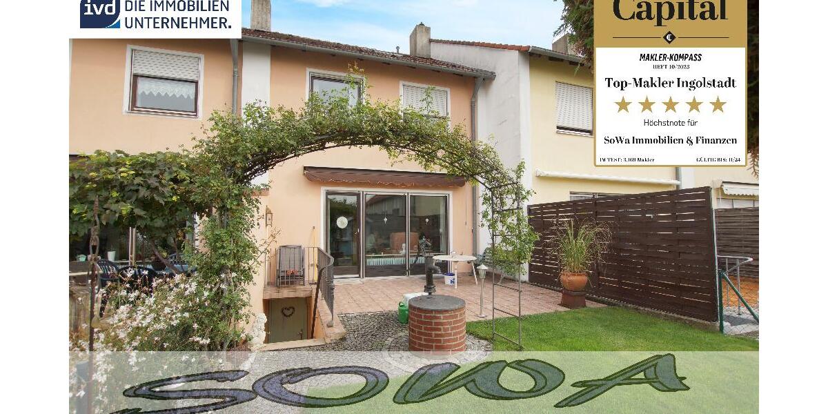 Familienfreundliches Reihenmittelhaus mit Garten und Terrasse in Neuburg zu vermieten - Ein Objekt von Ihrem Immobilienpartner SOWA Immobilien und Finanzen - Reihenhaus Neuburg | Angebot:26071685
