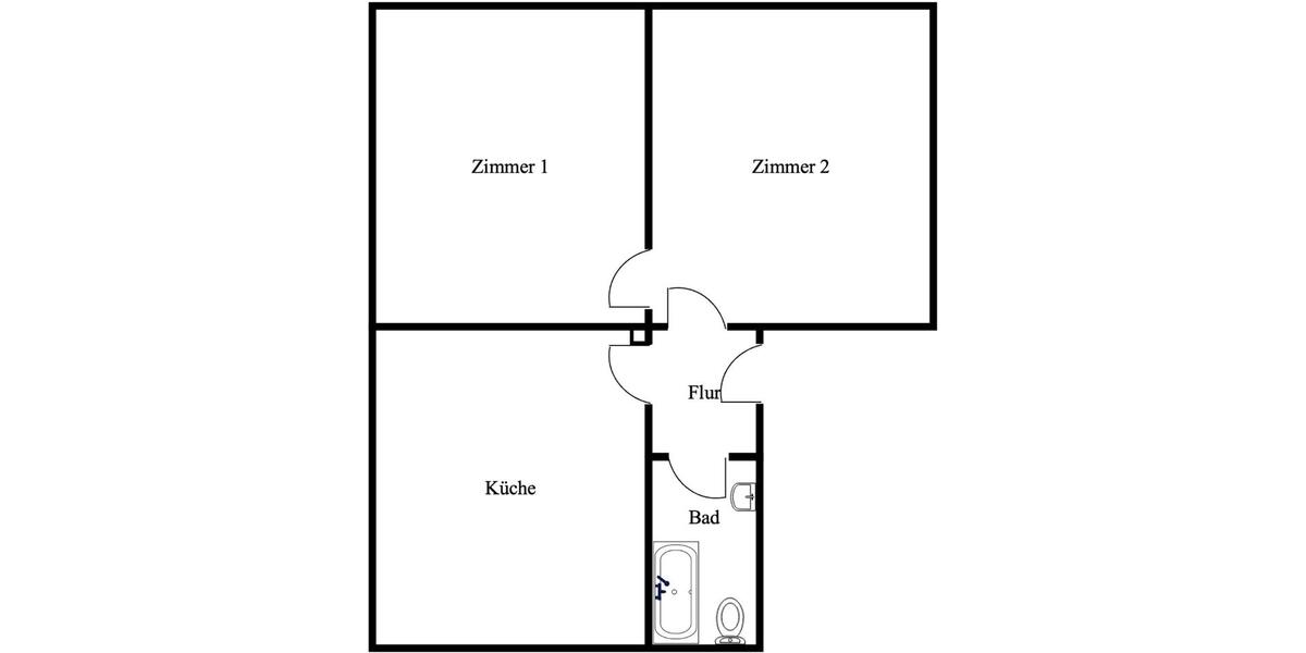 65 m² EG - 2 Zimmer + Küche & Bad – Ortskern Heddesheim - ab 1.3. 3 zimmer