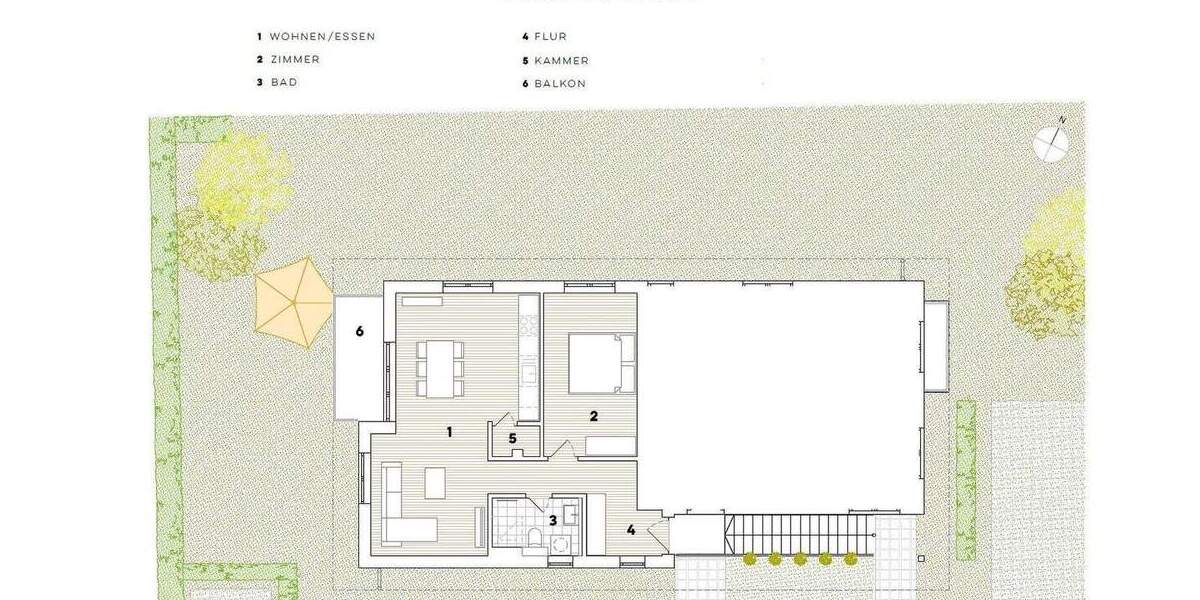 Etagenwohnung Bernau bei Berlin Bernau - 2 Zimmer, 59 m&sup2;, 1.100&euro; | Angebot:25751719
