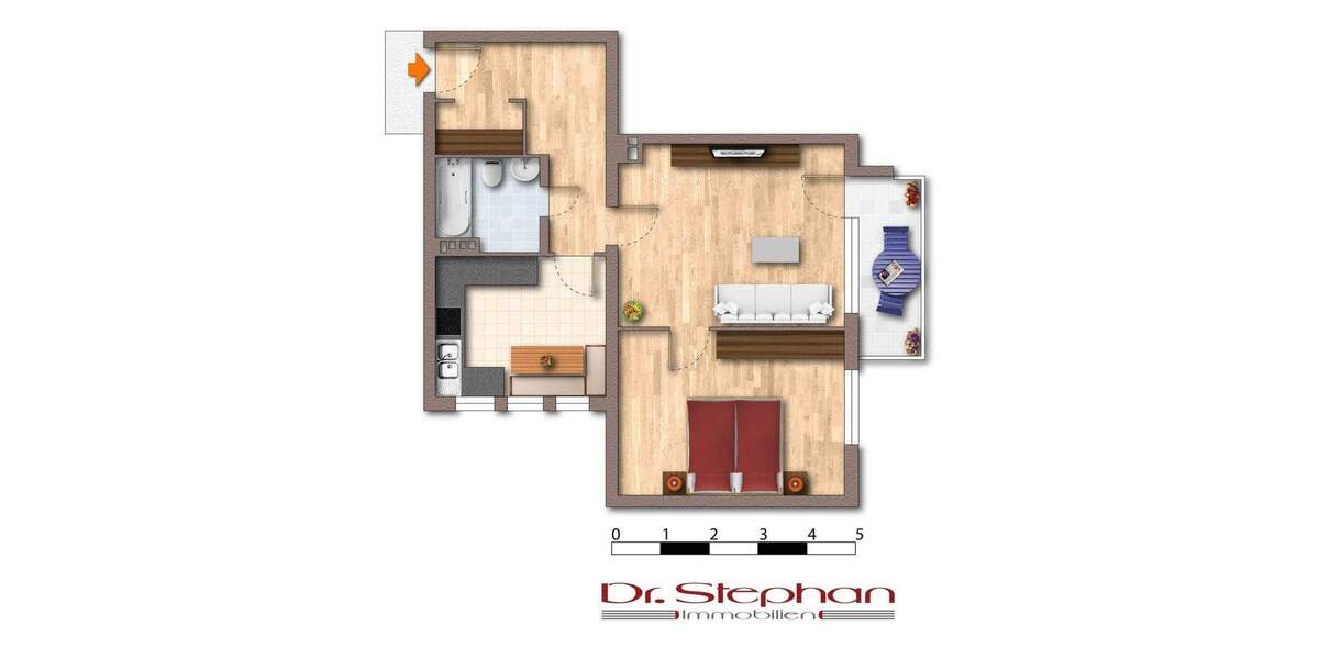 Etagenwohnung Bensheim Auerbach - 2 Zimmer, 60 m&sup2;, 695&euro; | Angebot:25666810