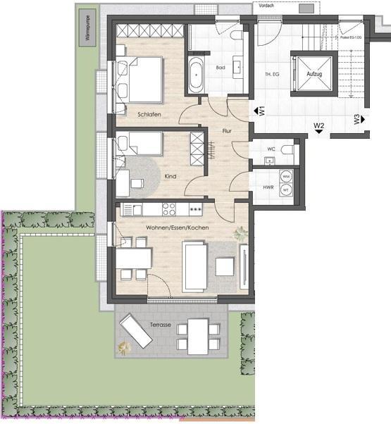 Moderne 3-Zimmer-Wohnung in gefragtem Neubau zimmer