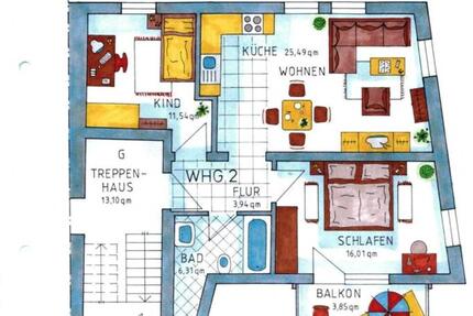 Gemütliche 2 Zimmer Wohnung mit Balkon in Ermetheis 2 zimmer