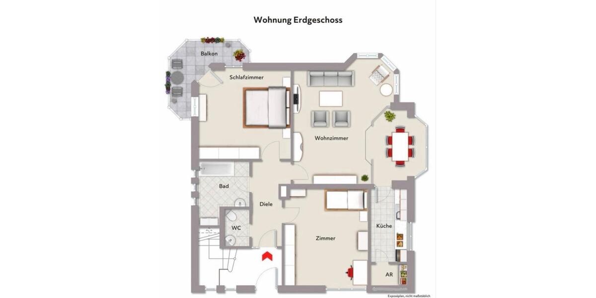 Erdgeschoßwohnung Bad Salzungen - 3 Zimmer, 99 m&sup2;, 990&euro; | Angebot:26669596