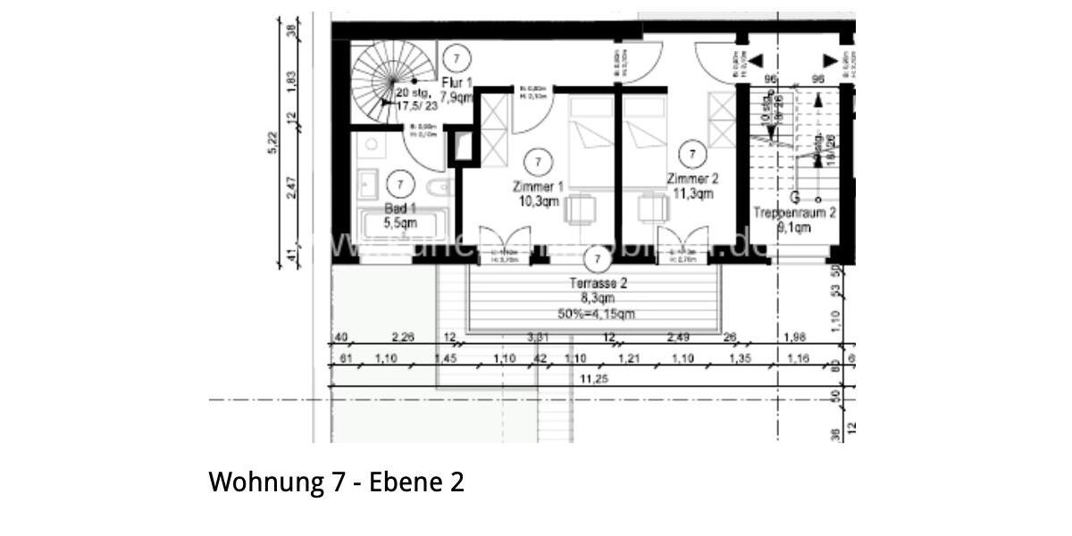 Maisonettenwohnung Halle (Saale) Am Wasserturm/Thaerviertel - 5 Zimmer, 113 m&sup2;, 1.407&euro; | Angebot:23847467