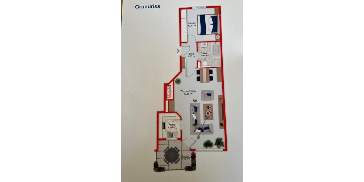 Etagenwohnung Idstein - 2 Zimmer, 62 m&sup2;, 780&euro; | Angebot:25207214