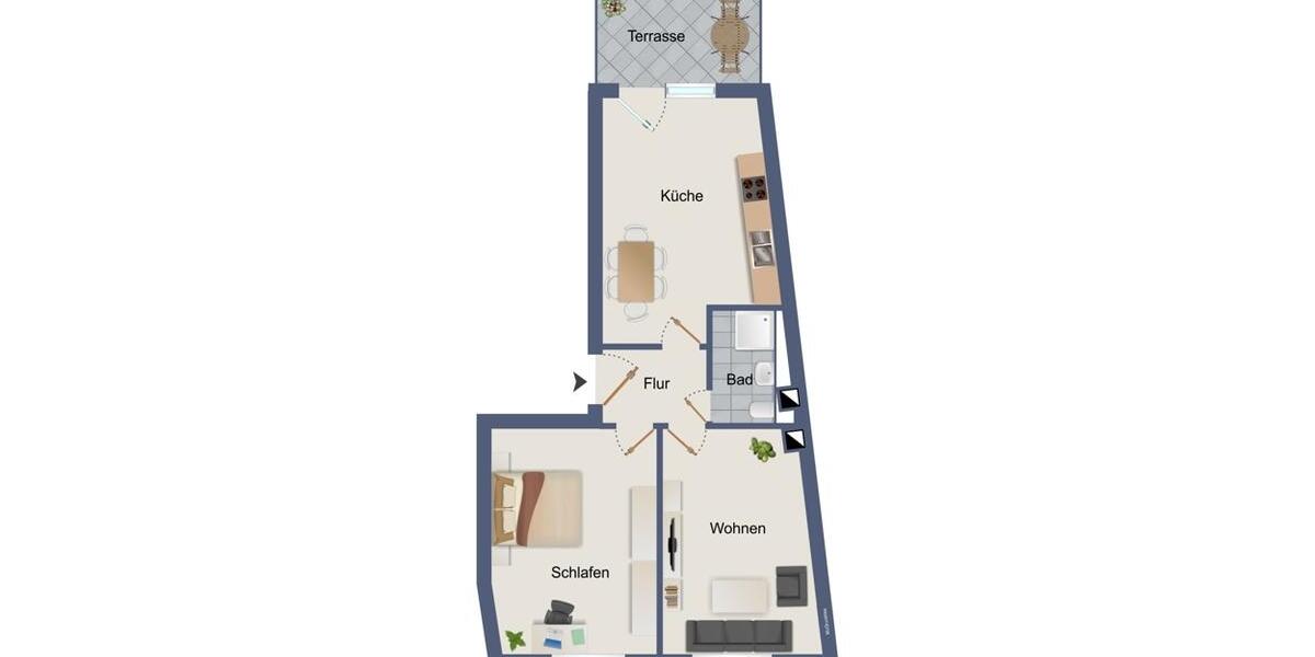 Sanierte 2-Zimmer-Wohnung mit Balkon in der City von Gevelsberg 2 zimmer