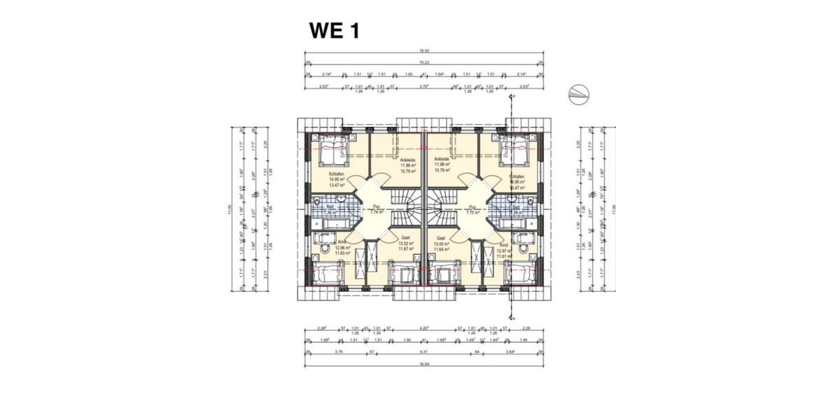 Doppelhaushälfte Ankum - 5 Zimmer, 139 m&sup2;, 1.380&euro; | Angebot:24663172