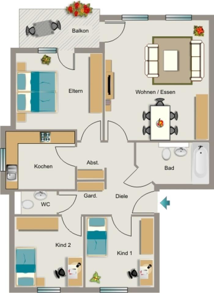 Wir vermieten Platz für die ganze Familie 4 zimmer