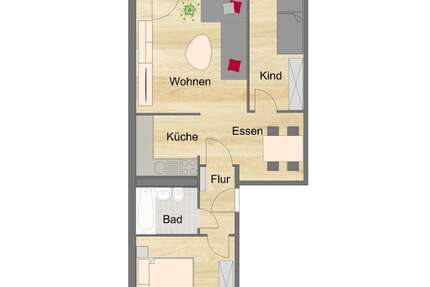 Wohnung Zwickau Neuplanitz - 3 Zimmer, 57 m&sup2;, 371&euro; | Angebot:27286141