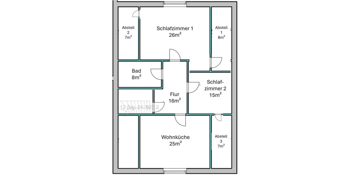 Dachgeschoßwohnung Varel - 3 Zimmer, 101 m&sup2;, 775&euro; | Angebot:26429416