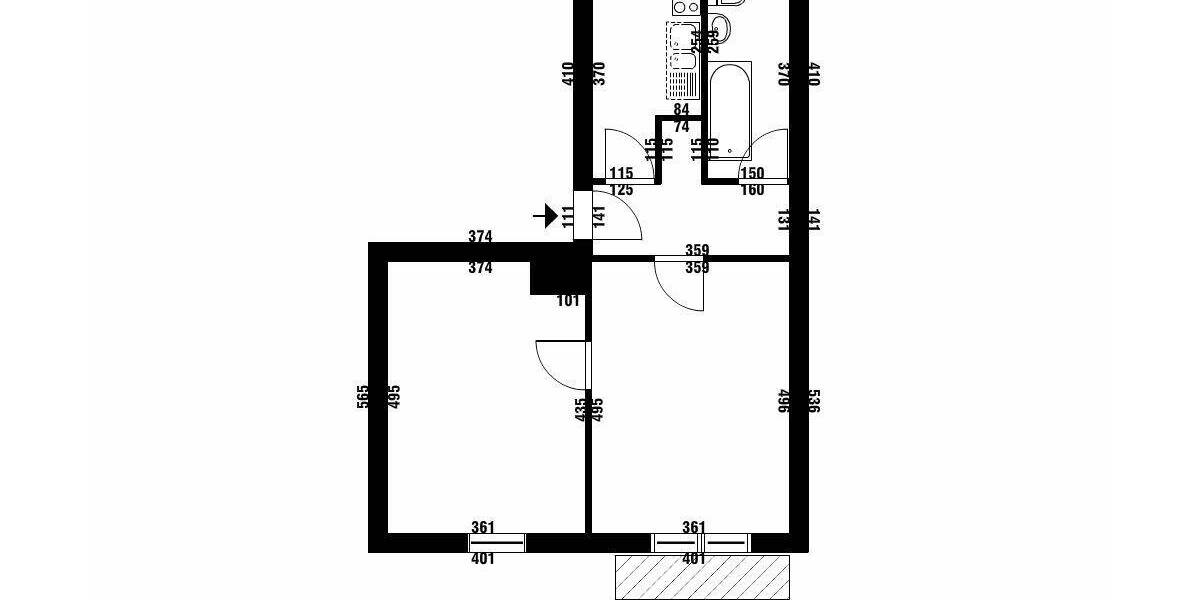 Etagenwohnung Sondershausen Zentrum - 2 Zimmer, 47 m&sup2;, 250&euro; | Angebot:26824937