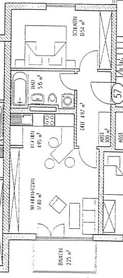 Bühlau: 2-Zimmer-Wohnung mit Balkon in ruhiger Lage 2 zimmer