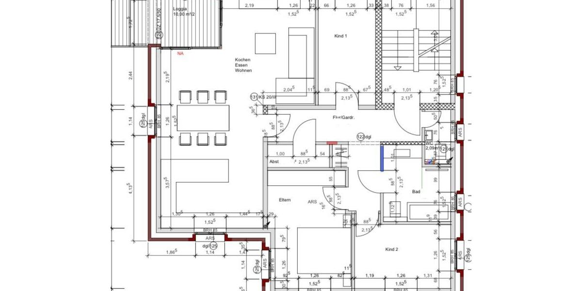 Exklusive Neubauwohnung im Obergeschoss mit LoggiaBalkon 4 zimmer