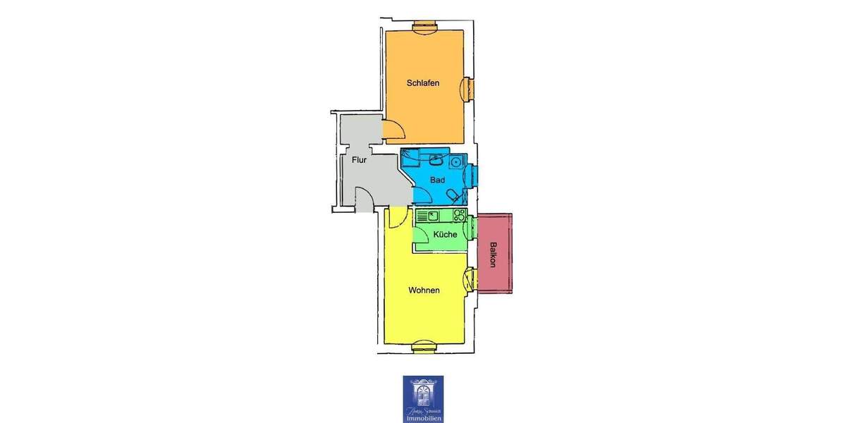 Etagenwohnung Dresden Naußlitz - 2 Zimmer, 55 m&sup2;, 480&euro; | Angebot:25268109