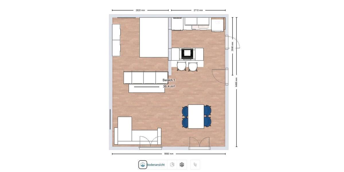 Etagenwohnung Bernhardswald - 2 Zimmer, 44 m&sup2;, 680&euro; | Angebot:24918062