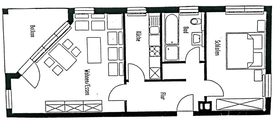 Etagenwohnung Meißen - 2 Zimmer, 65 m&sup2;, 585&euro; | Angebot:26610628