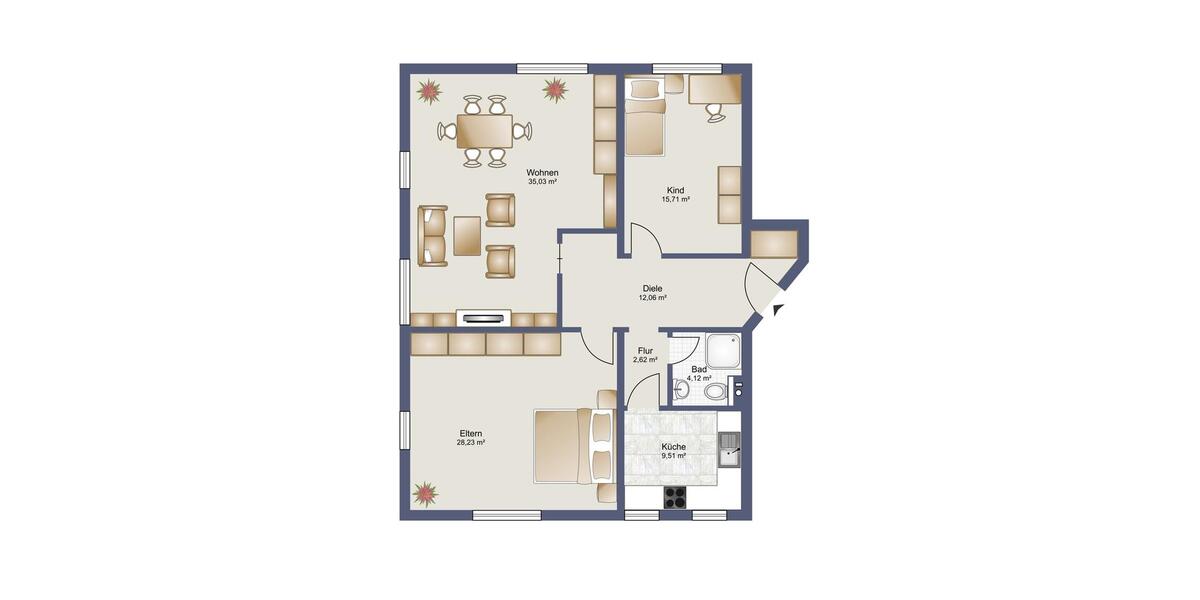 Erdgeschoßwohnung Nörten-Hardenberg Hardenberg - 3 Zimmer, 106 m&sup2;, 900&euro; | Angebot:24431776