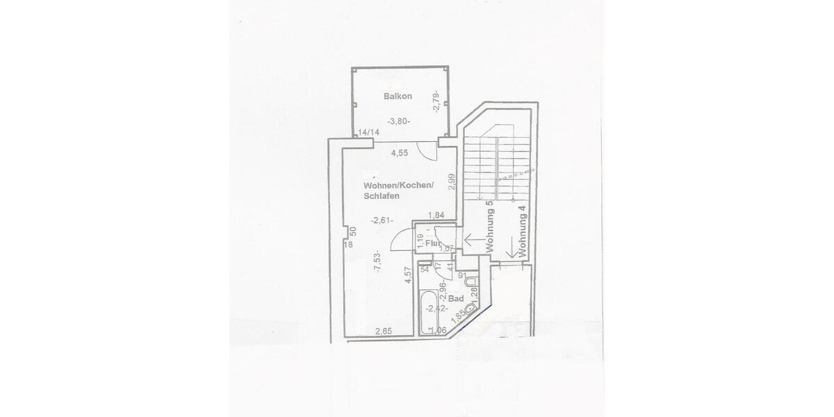 geräumige 1 Raum-Wohnung mit Balkon in Zeitz 1 zimmer
