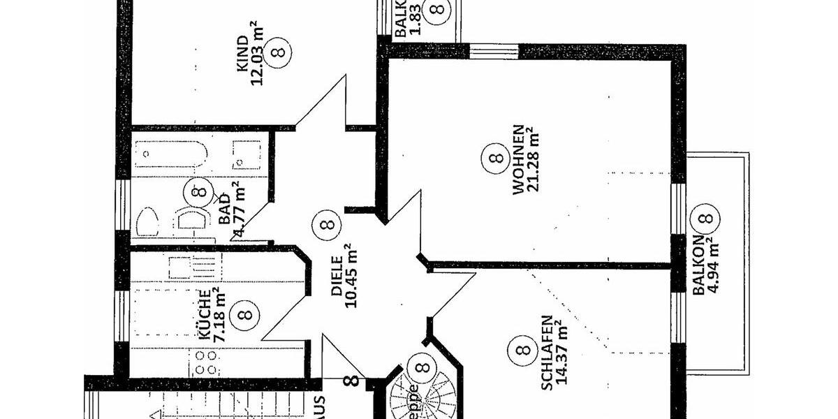 Etagenwohnung Lappersdorf - 3 Zimmer, 77 m&sup2;, 1.200&euro; | Angebot:26018207