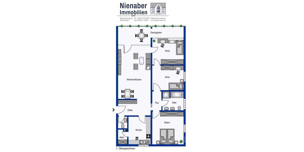 Etagenwohnung Bünde - 4 Zimmer, 109 m&sup2;, 990&euro; | Angebot:25096881