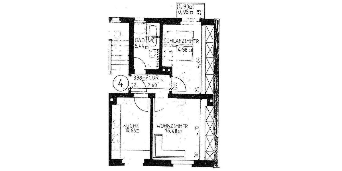 Etagenwohnung Plauen Ostvorstadt - 2 Zimmer, 51 m&sup2;, 290&euro; | Angebot:26819826