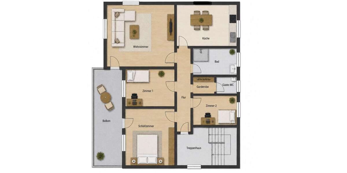 Etagenwohnung Baiersdorf - 4 Zimmer, 100 m&sup2;, 1.400&euro; | Angebot:27260676