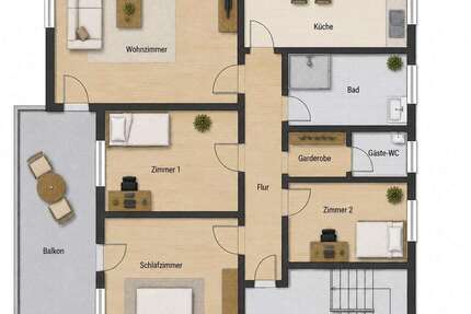 Wohnung Baiersdorf - 4 Zimmer, 100 m&sup2;, 1.400&euro; | Angebot:27260676