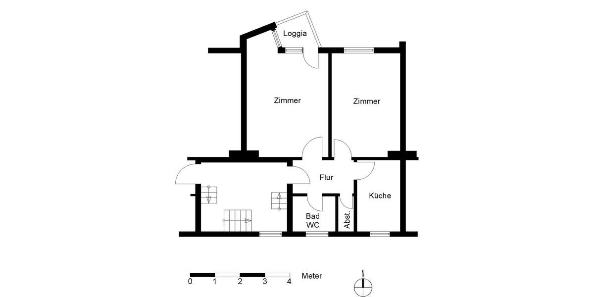 Etagenwohnung Bremerhaven - 2 Zimmer, 53 m&sup2;, 315&euro; | Angebot:26179901