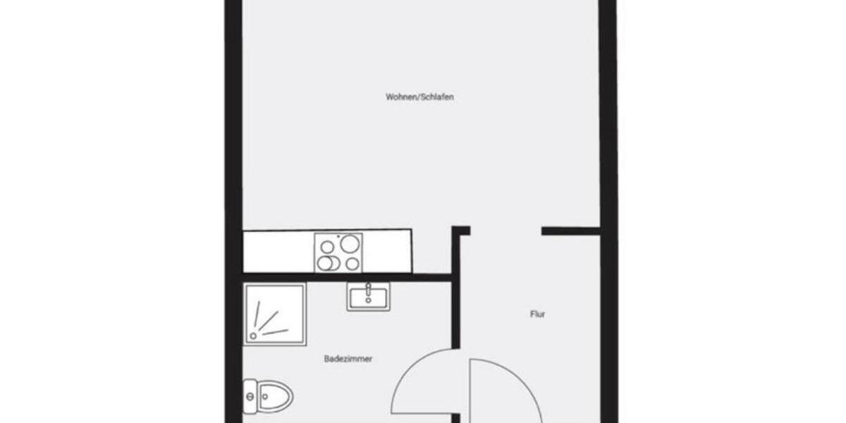 Erdgeschoßwohnung Kiel Südfriedhof - 1 Zimmer, 32 m&sup2;, 600&euro; | Angebot:25293881