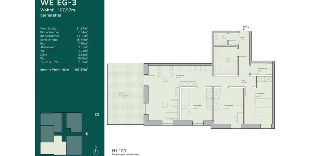 Erdgeschoßwohnung Wuppertal Cronenberg - 3 Zimmer, 73 m&sup2;, 948&euro; | Angebot:26021647