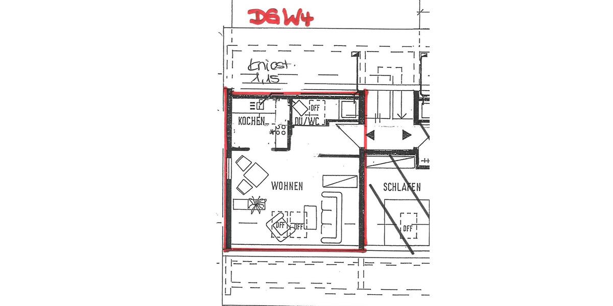 Dachgeschoßwohnung Lenningen - 1 Zimmer, 32 m&sup2;, 300&euro; | Angebot:24816021